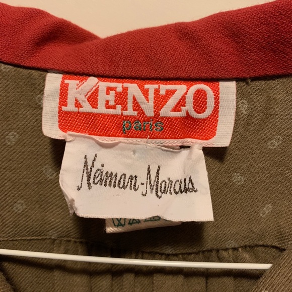 RARE vintage Kenzo wool shirt Neiman Marcus floral - Picture 5 of 8